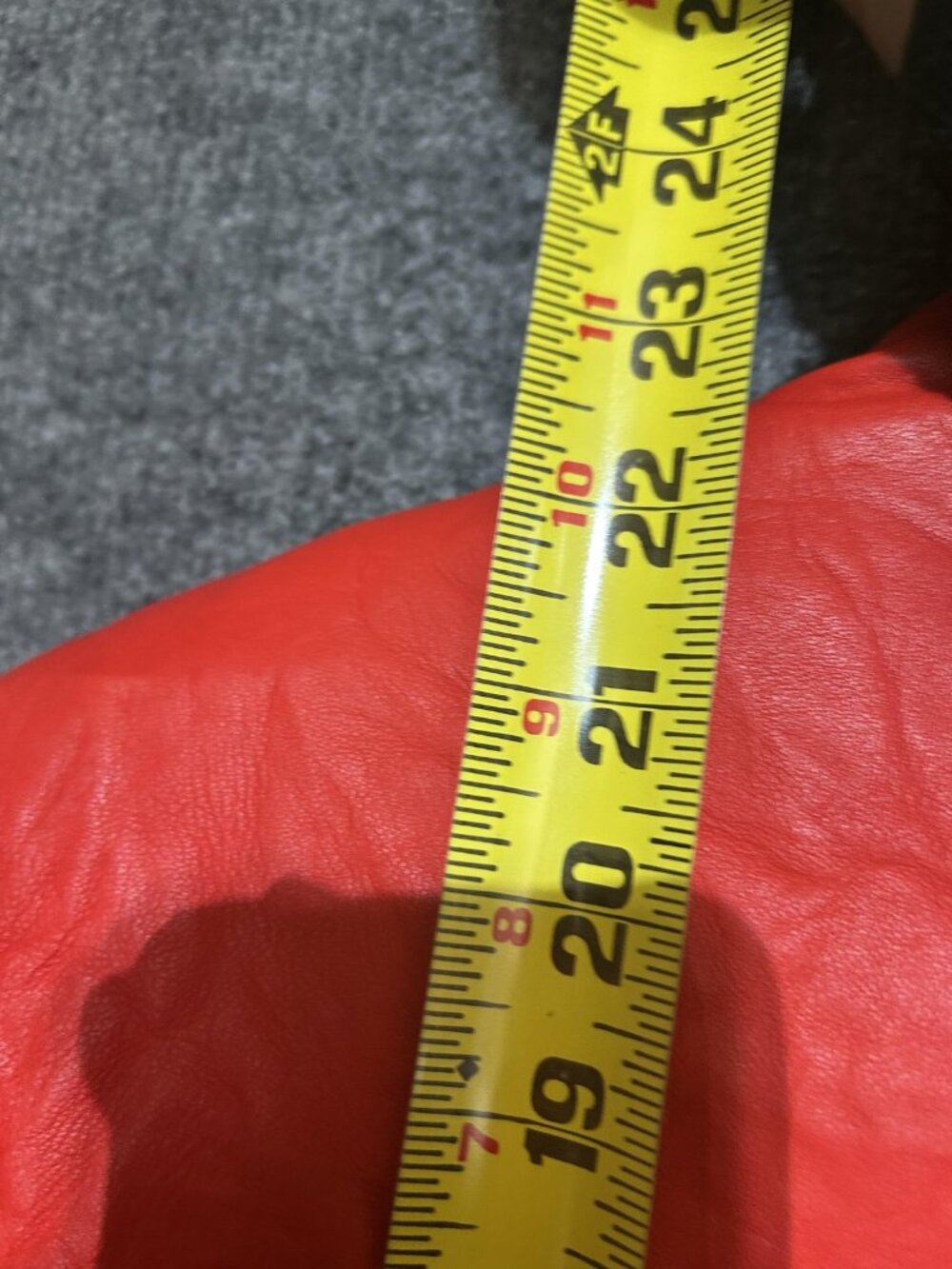 Zadig & Voltaire Blazer Womens Large Red Leather Open Front Lined Short Jacket - Picture 3 of 6